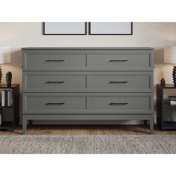 Santa Fe Murphy Bed Chest with Mattress and Built-in Charger
