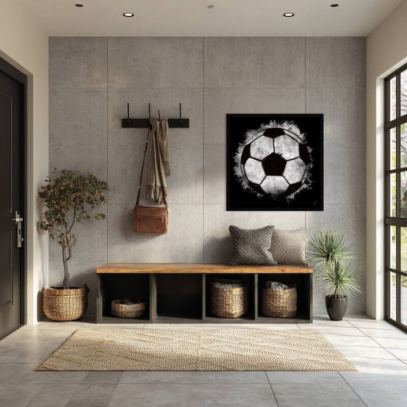 Amanti Art Framed Fabric Pinboard Let the Games Begin IV by Sarah Adams Printed Bulletin Board - Board Size 24 x 24