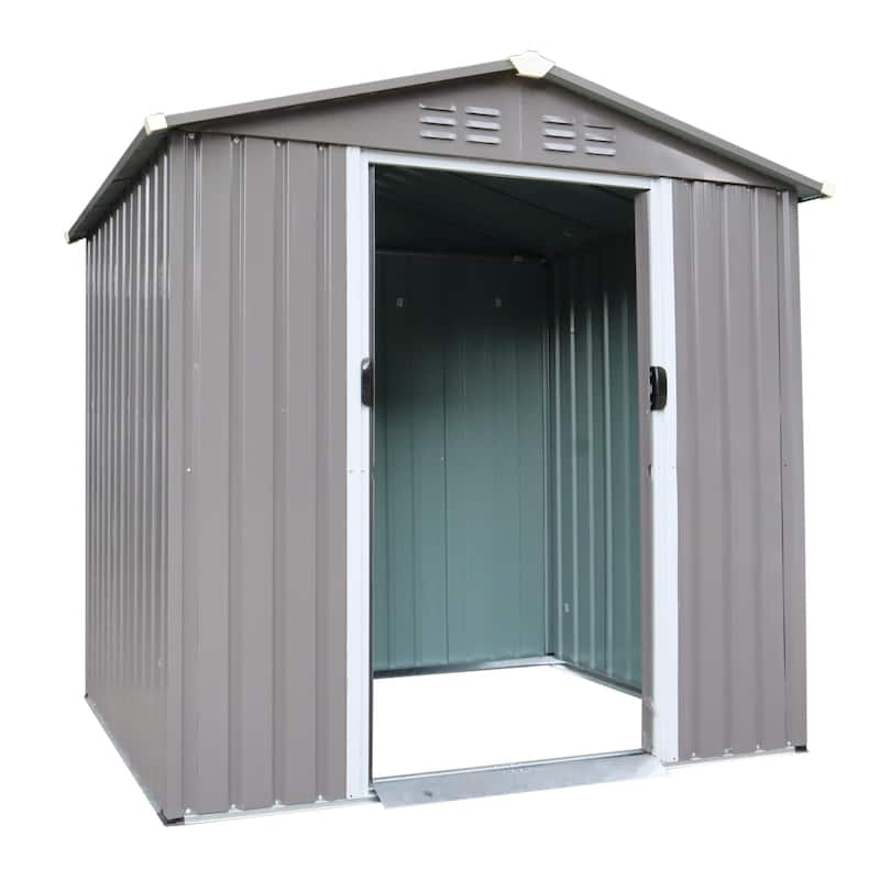 6x4ft Garden Metal Storage Shed outdoor storing tools Rainproof