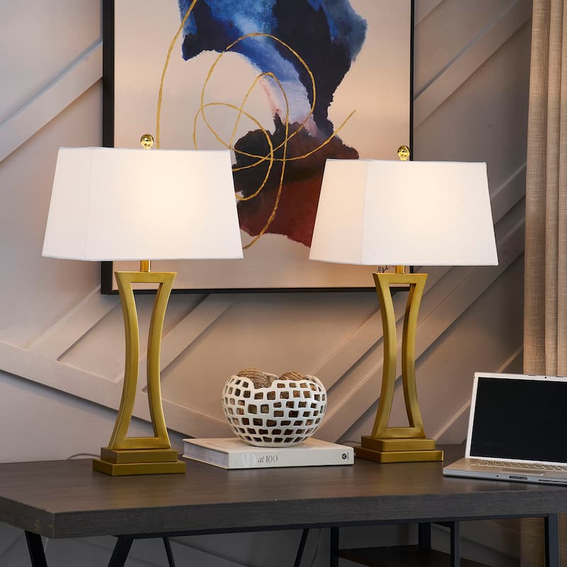 Maxax 30.75" Bedside Table Lamp Set (Set of 2)
