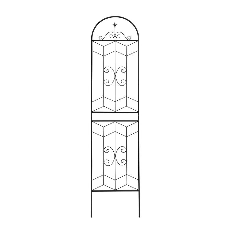 4 Pack Metal Garden Trellis Rustproof Trellis for Climbing Plants Outdoor Flower Support Black