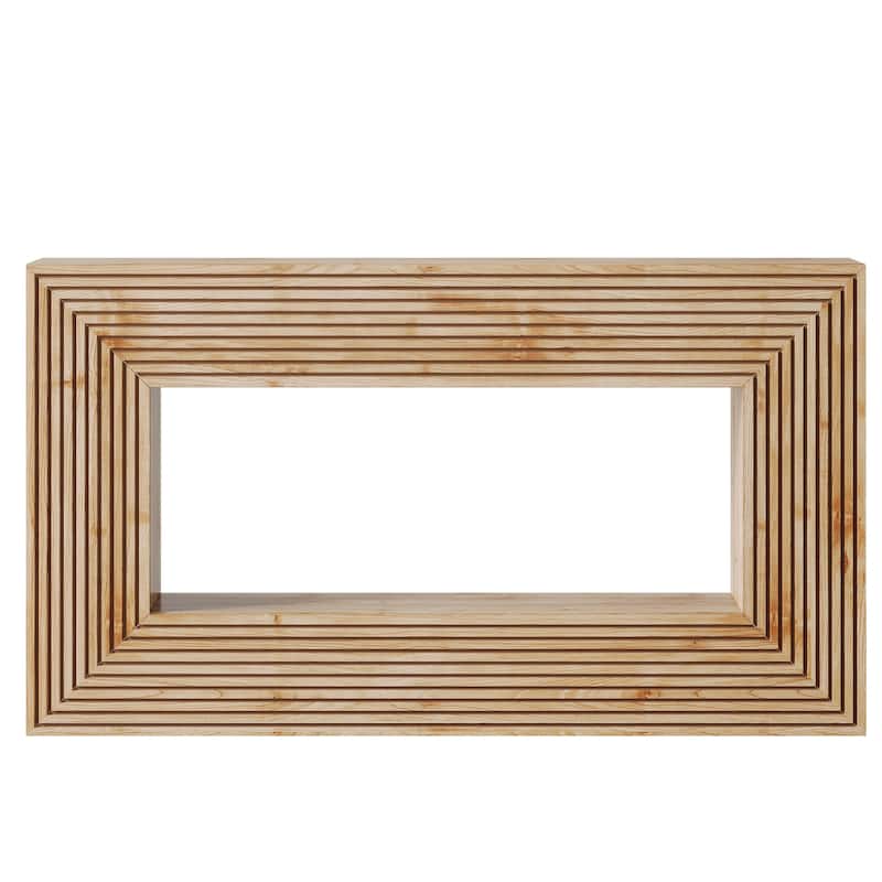 Narrow Wood Console Sofa Accent Table for Entryway Living Room