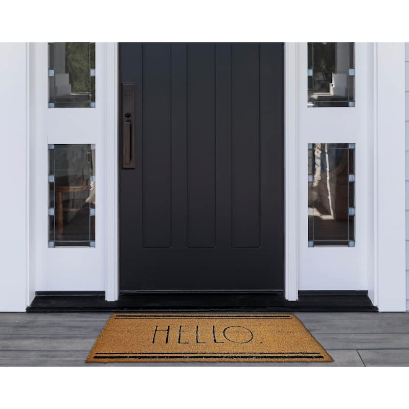 Rae Dunn Eviromentally Friendly Coir Welcome Mat - 24" x 36"