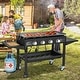 preview thumbnail 2 of 7, 60000BTU 4 Burner Foldable Outdoor Propane Gas Grill with Wheels