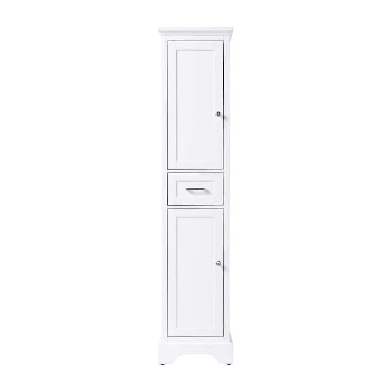 Peregrine Bath Storage Cabinet (16-28 In.) - White - 16"