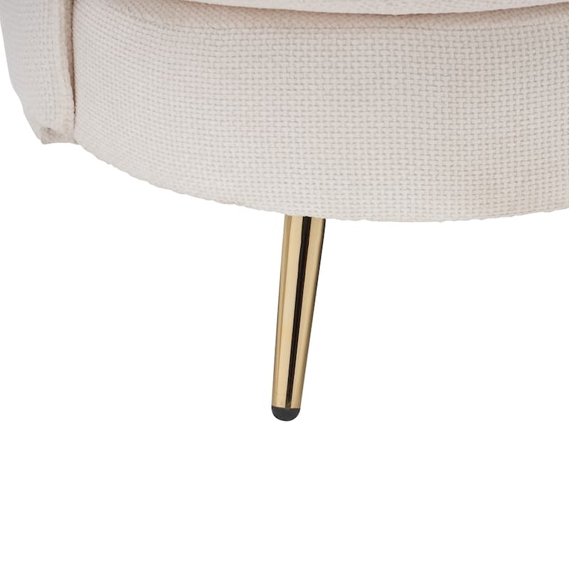 Modern Upholstered Loveseat Sofa with Golden Metal Legs