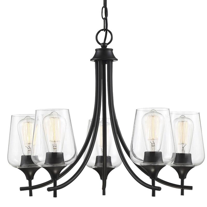 Savoy House Octave 5 Light 23" Wide Chandelier - Black