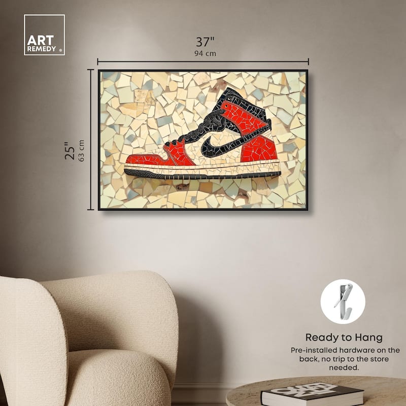 Mosaic Sneaker Canvas by Art Remedy