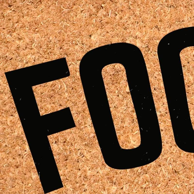 HomeRoots 17" X 29" Natural And Black Football Fall Outdoor Coir Door Mat - 17.00' X '29.00