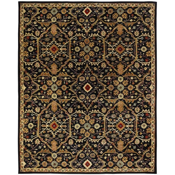 Empire Onyx Black Wool Handtufted Area Rug Bed Bath & Beyond 17119892