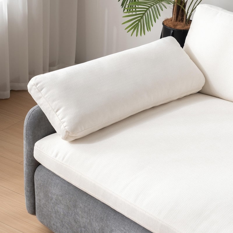 50" Oversized Chenille Accent Chair, Wide Deep Seat Upholstered Armchair with Pillows