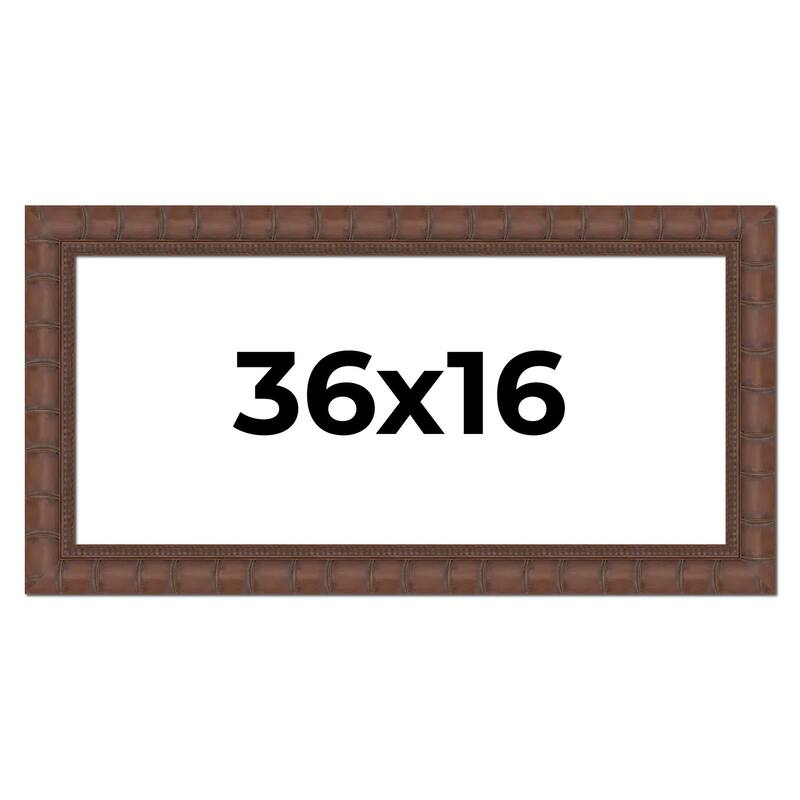 36x16 Frame Pewter Solid Wood Picture Frame Width 1.625 Inches | Interior Frame Depth 0.6875 Inches