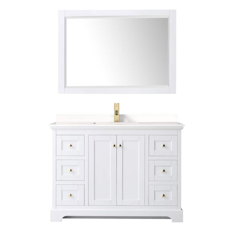 Wyndham Collection WCV232348S-QTZ-UNSM46 Avery 48" Free Standing