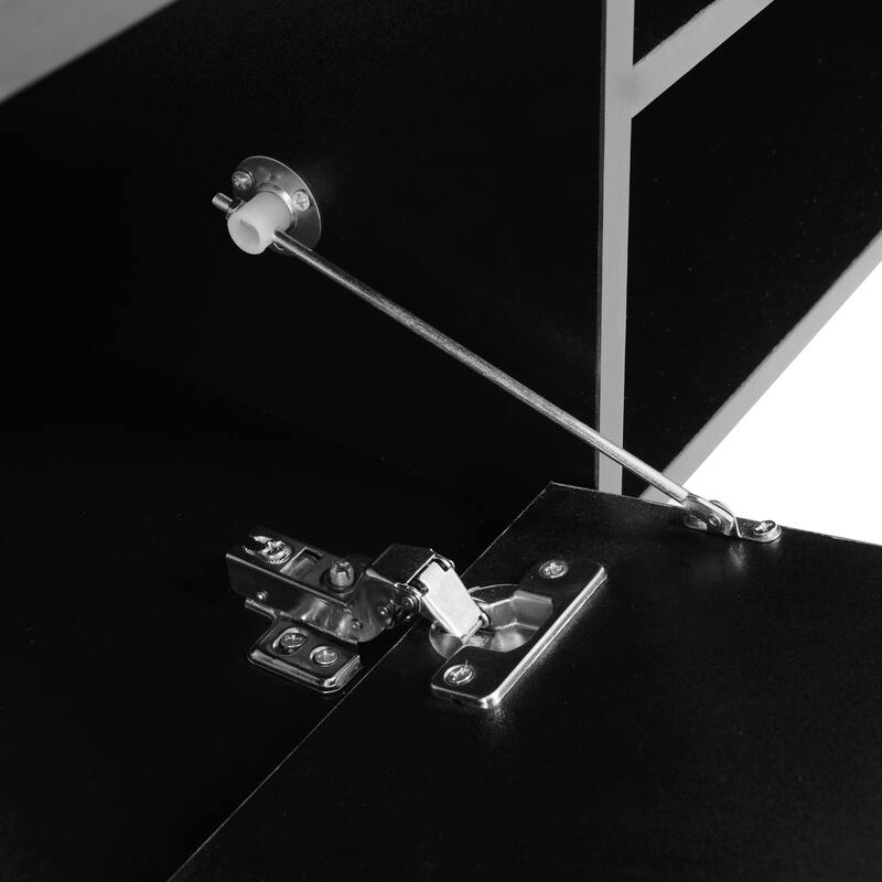 94.5" TV Stand with Glass Doors, Drawers & Cabinets for 105" TVs