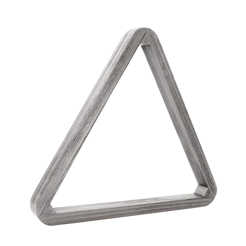 GSE™ Heavy-Duty Brushed Grey Solid Wood Billiard 8-Ball Triangle/9-Ball Diamond Pool Ball Racks for 2-1/4" Pool Balls - 8-Ball Triangle Rack