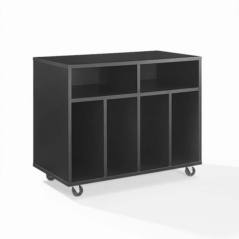 Crosley Carlo Rolling Record Storage Console