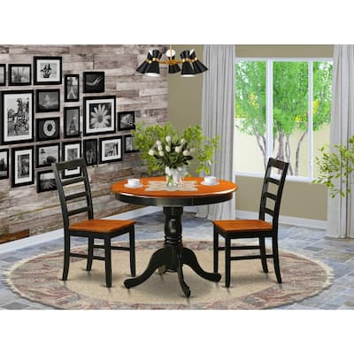 Small Kitchen Table Set with Chairs - Dining Table & 2 Cappuccino Chairs