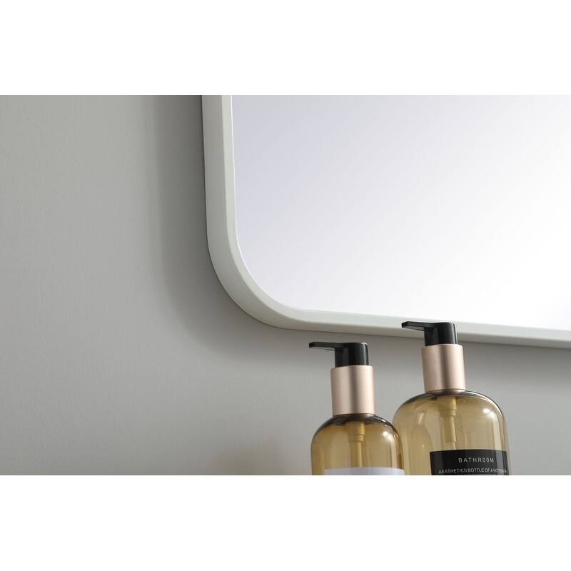 Ezra Soft Corner Metal Rectangular Mirror