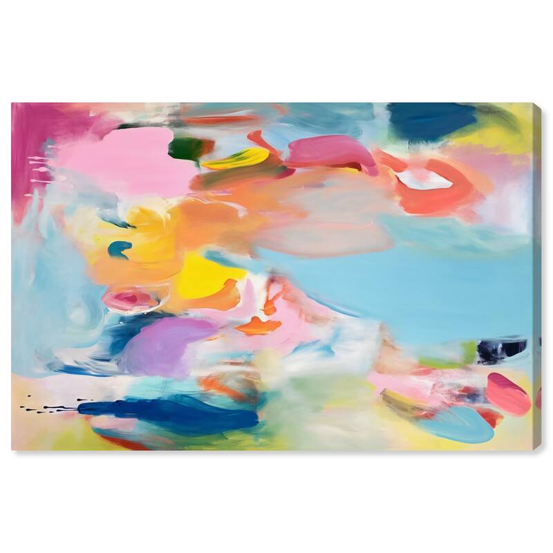 Wynwood Studio Abstract Colorful Ponds Blue and Modern & Contemporary Wall Art Canvas Print
