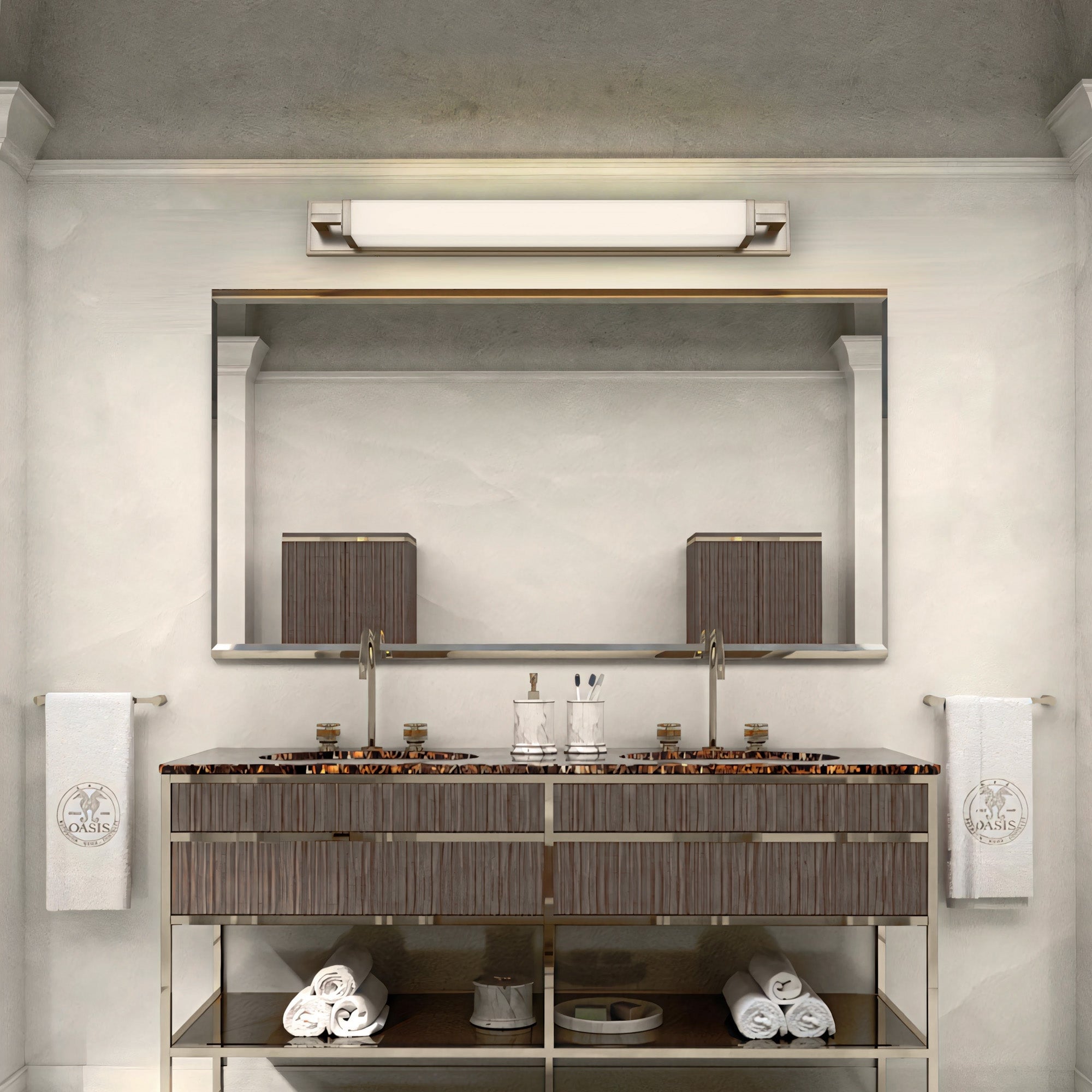 Zenith 34" Brushed Nickel LED Bathroom Vanity Light