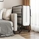 preview thumbnail 3 of 8, White Memory Foam Twin Folding Bed with Black Metal Frame and Wheels