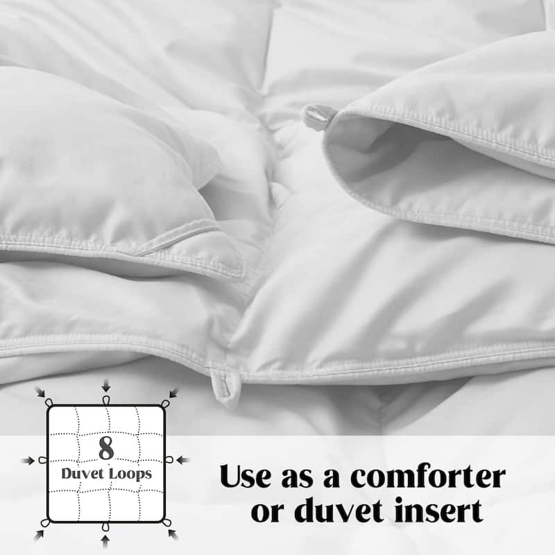 Lightweight Premium White Goose Feather Down Comforter Duvet Insert