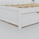preview thumbnail 9 of 7, White Twin Size Platform Bed Frame with Bookcase, Built-in Night Light and 2 Drawers