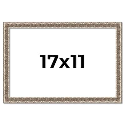 17x11 Frame Silver Versailles Ornate Solid Wood Picture Frame | 1 Inch