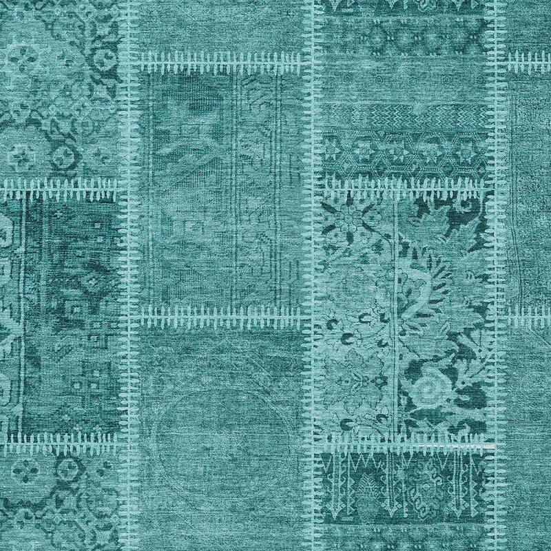 HomeRoots Patchwork Transitional Rectangle Outdoor Rug