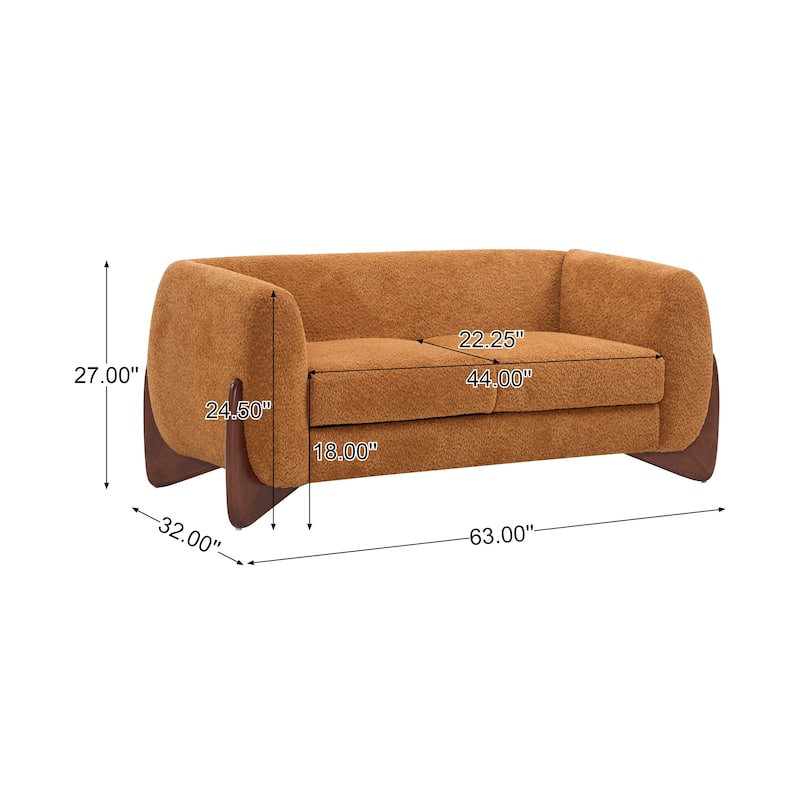 Alma Upholstered Boucle Loveseat by Christopher Knight Home