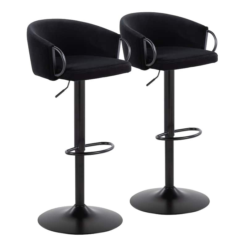 Silver Orchid Battista Adjustable Bar Stool (Set of 2)