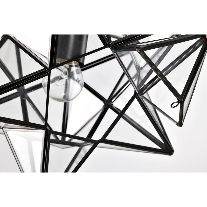 Estrelya Starburst Flushmount Ceiling Lamp with Glass Faces