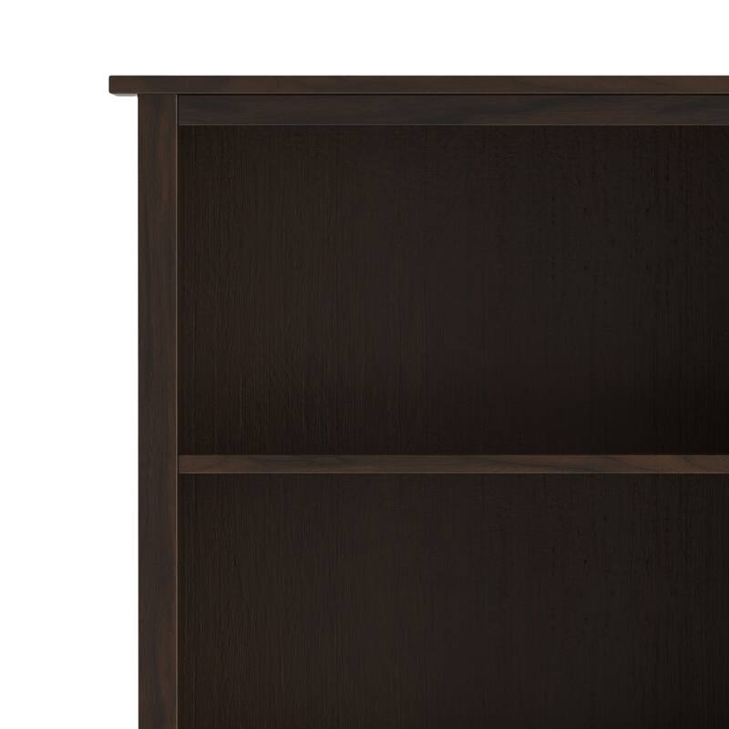 WYNDENHALL Norfolk SOLID WOOD 72 x 26 inch Transitional 5 Shelf Bookcase in Light Golden Brown - 14" D x 26" W x 72" H