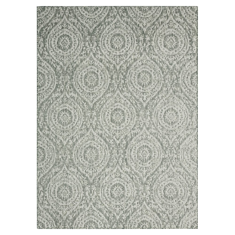Nicole Miller New York Patio Country Zoe Moroccan Damask Indoor/Outdoor Area Rug