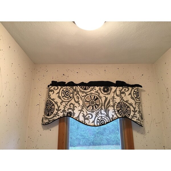 Top Product Reviews For Soho Black Modern Window Valance 7226221 Overstock