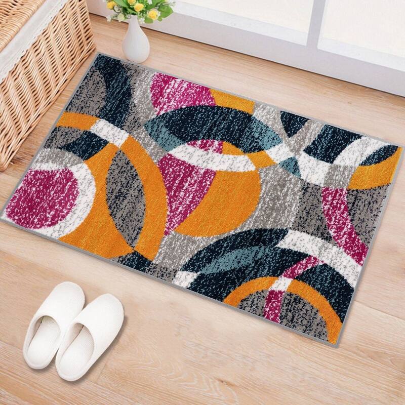 World Rug Gallery Geometric Circles Area Rug