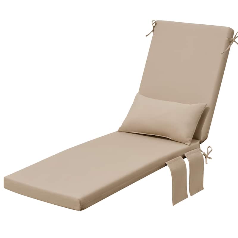 Outdoor Lounge Chair Cushions Patio Chaise Lounge Chair Seat Cushion with Pillow