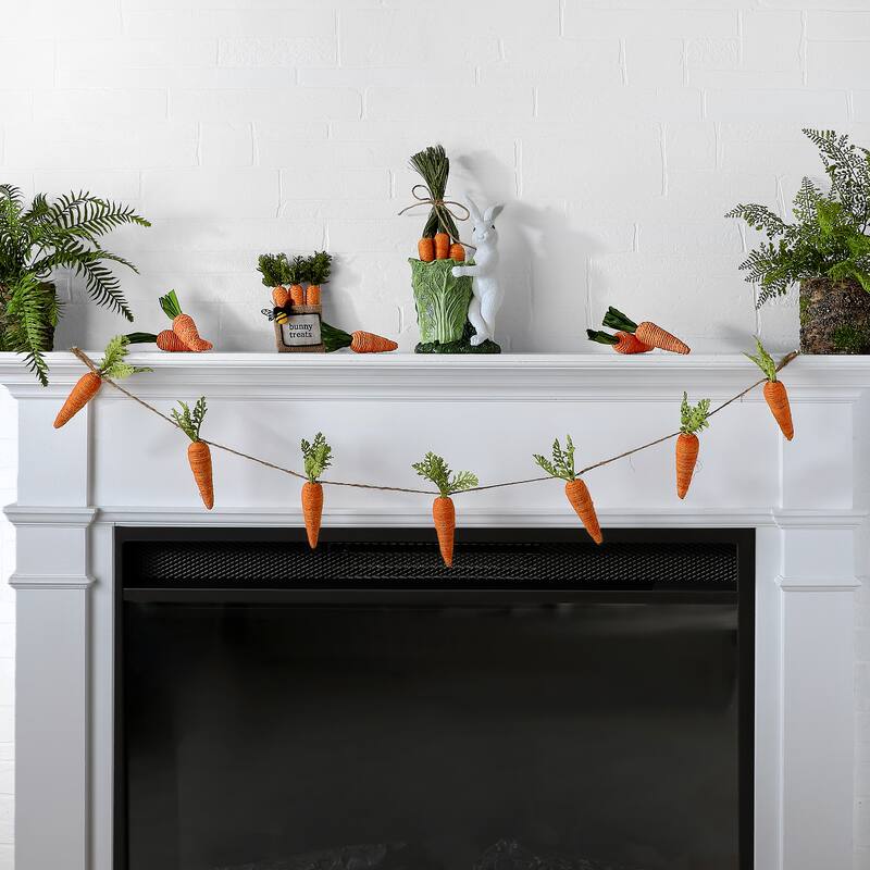 56" Jute Carrot Garland