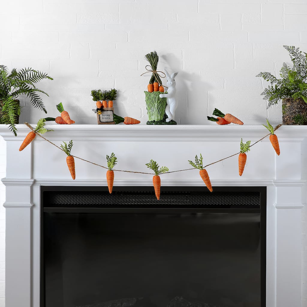 56" Jute Carrot Garland