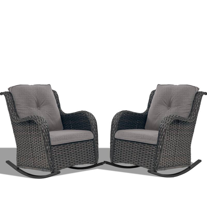 Pocassy Outdoor Rocking Chair Rocker Chairs Set