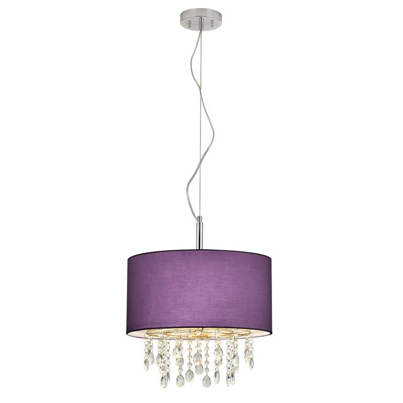 Florence 16.5-inch Round 3-light Crystal Pendant Lamp