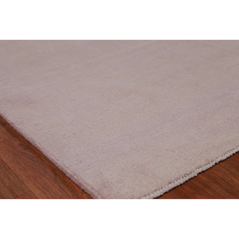 Hand Knotted Oriental 100% Wool Carpet Modern Stripe Purples Gabbeh Area Rug - 11' 11'' X 9' 4''