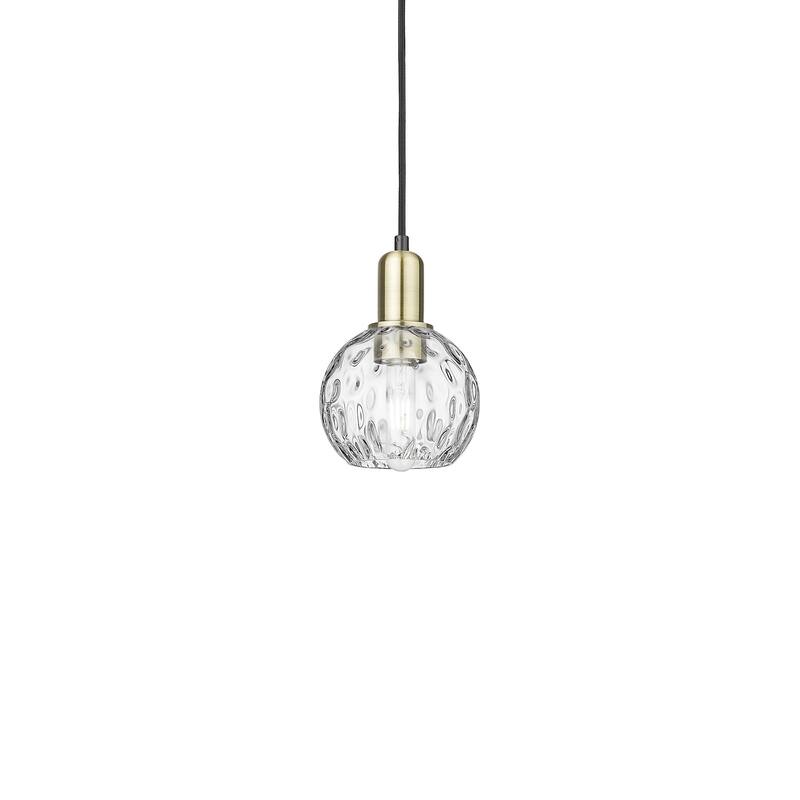 Innovations Lighting 716-1P-9-6 Athens Water Glass Pendant Athens - Black Antique Brass / Clear Water Glass