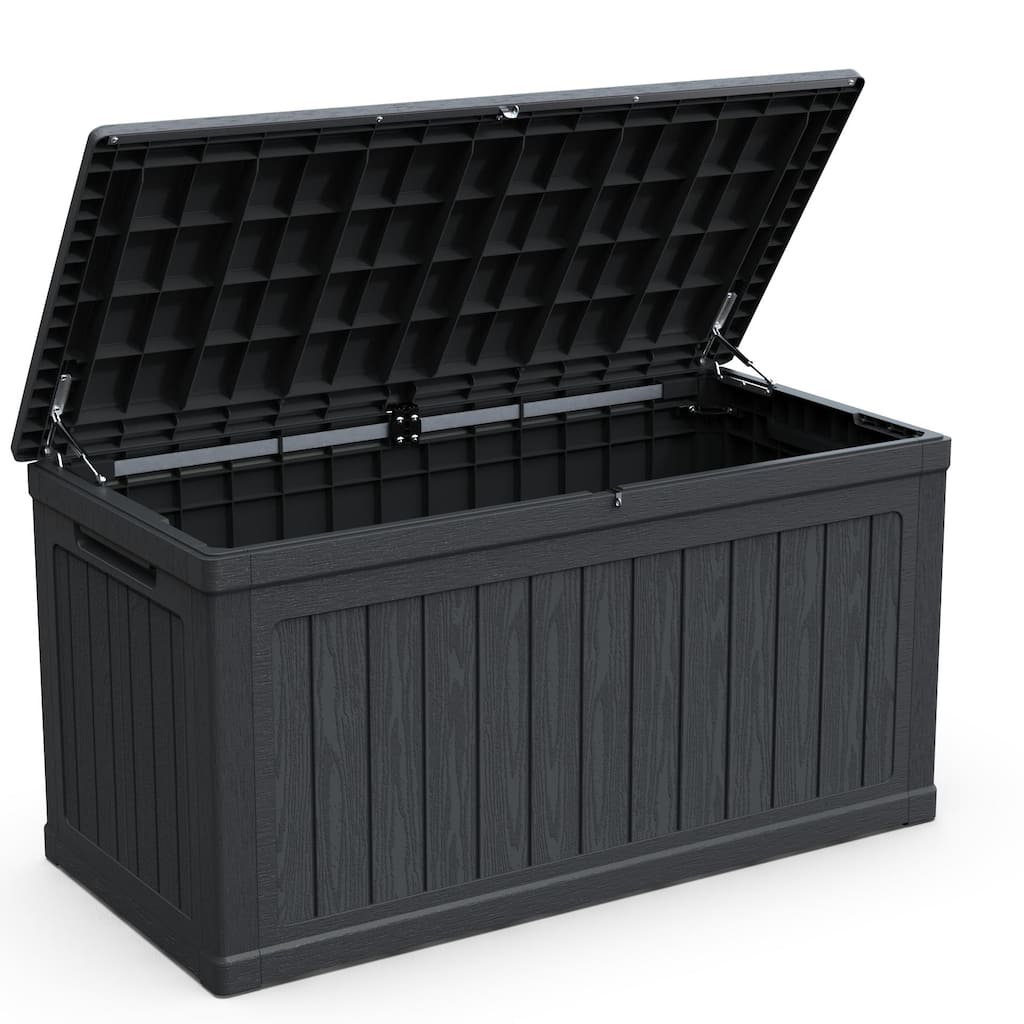 230 Gallon Large Outdoor Storage XXL Deck Box for Patio Furniture, Outdoor Cushions, Garden Tools and Sports/Pools Equipment