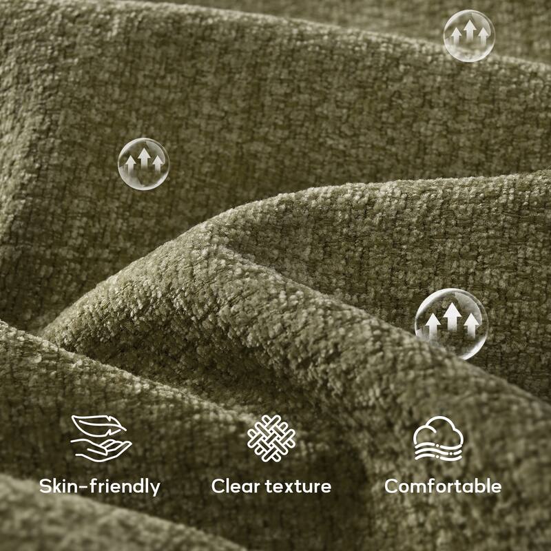 39in Soft Chenille Fabric Storage Ottoman Bench for Bedroom / Entryway Bed Foot / Living Room，Upholstered Entryway Bench