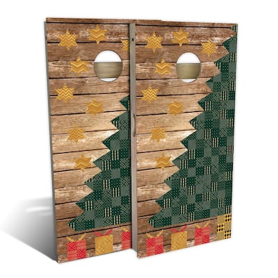 Christmas Tree Outdoor Cornhole Board Set