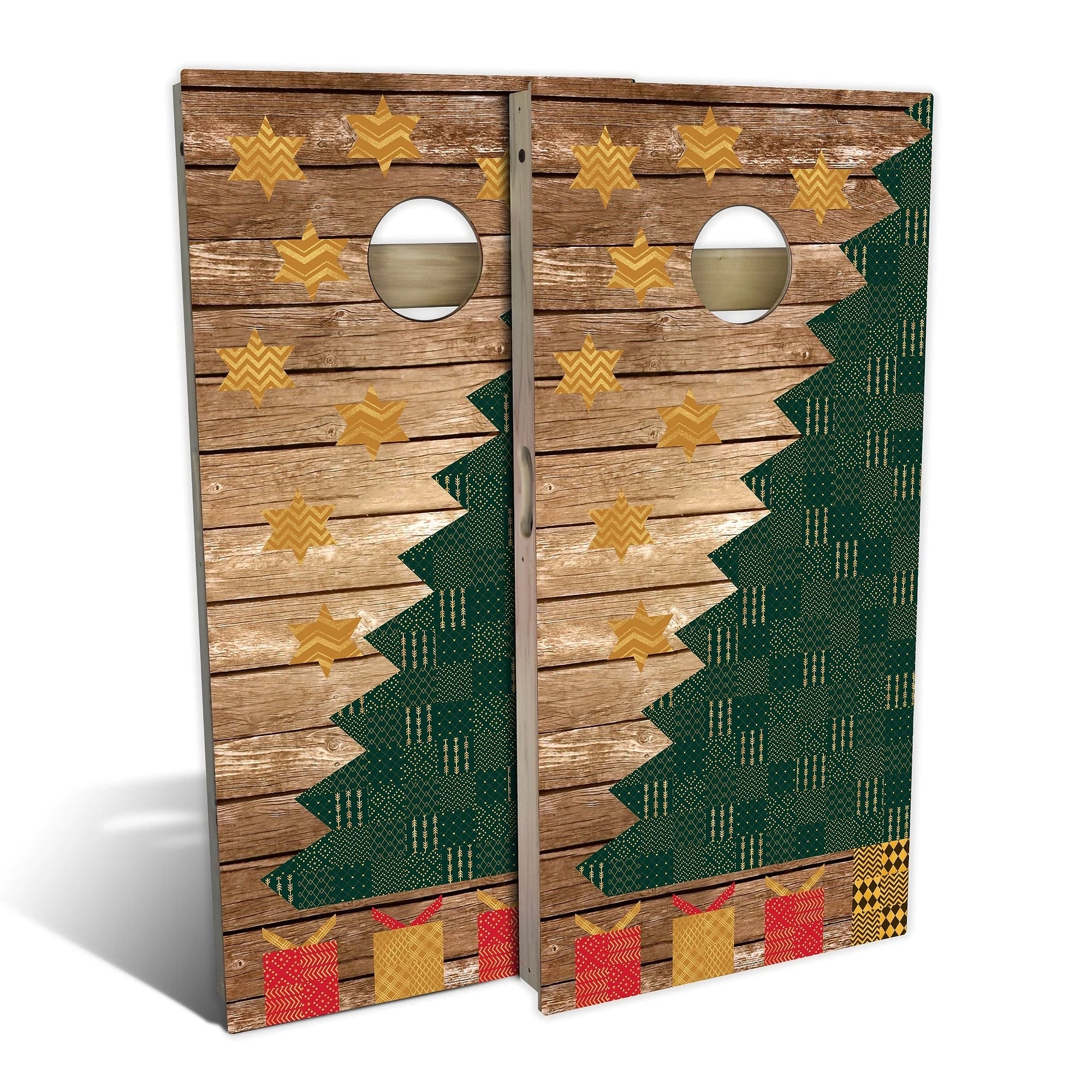 Christmas Tree Outdoor Cornhole Board Set
