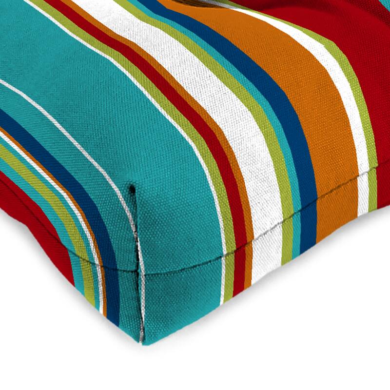 18" x 18" Contoured Outdoor Wicker Seat Cushion - Set of 2 - 18'' L x 18'' W x 4'' H