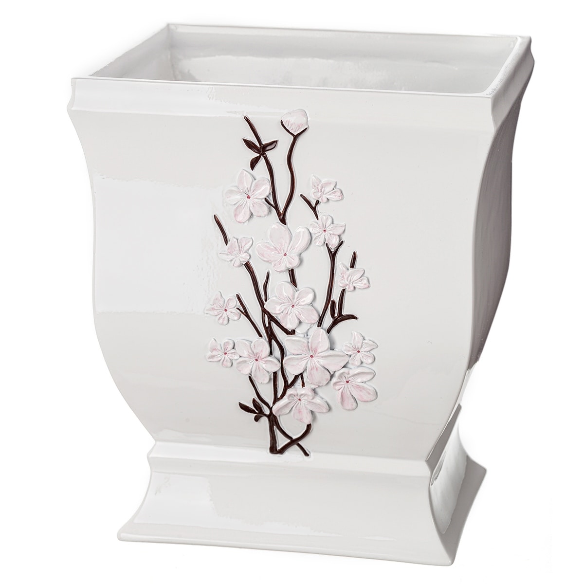 Creative Scents Vanda White Decorative Elegant Designed Wastebasket