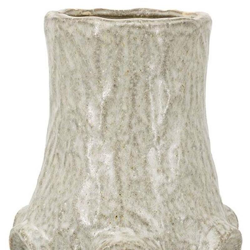 12" Sage And Gray Round Ceramic Table Vase - 7.10